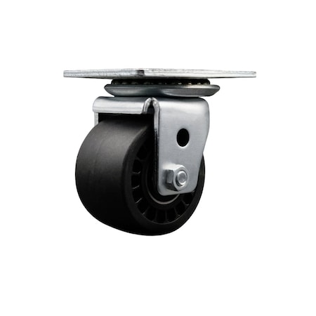Service Caster Low Profile Glass Filled Nylon 3'' Wheel Top Plate Swivel Caster SCC-04S311316-GFNB